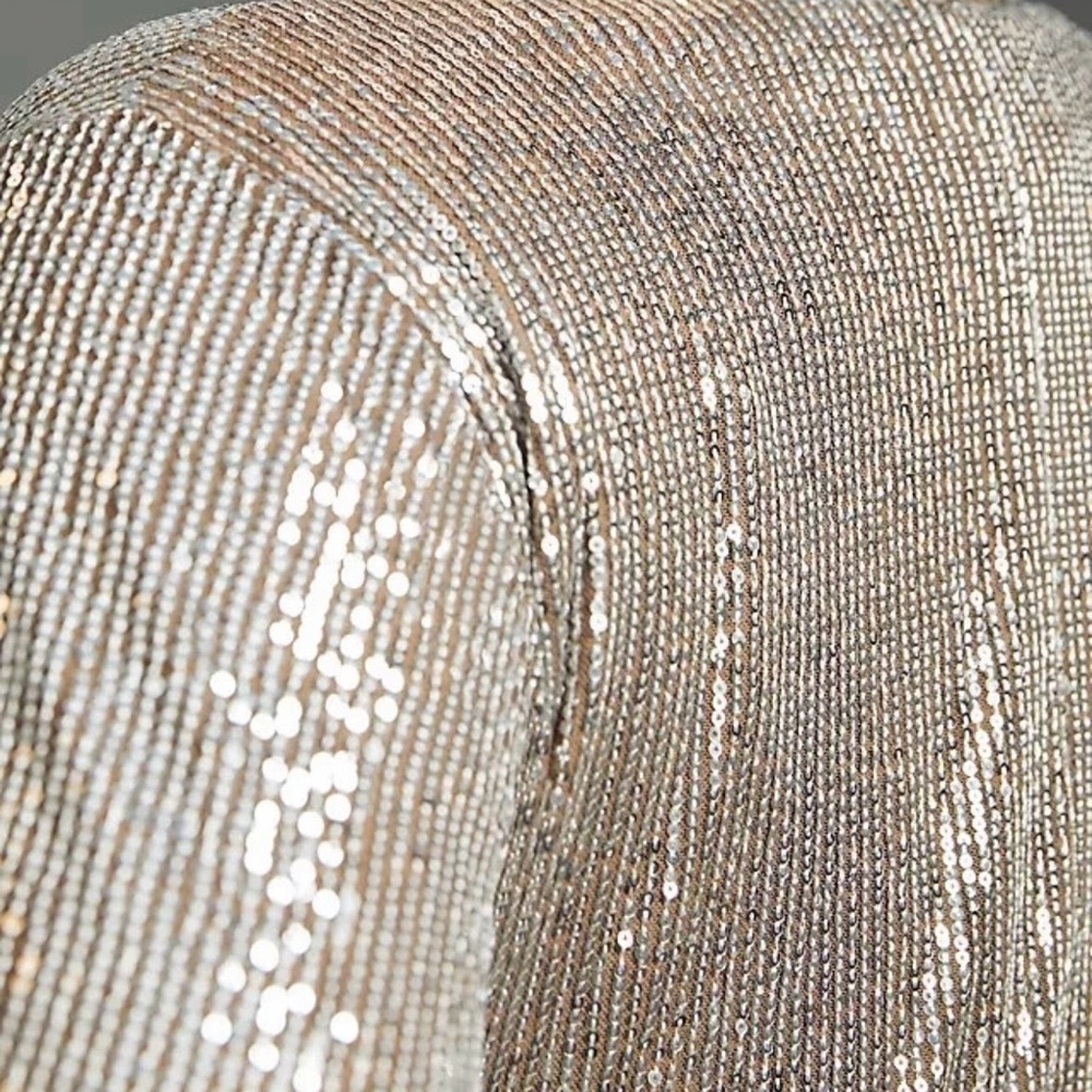 Anthropologie Silver/Taupe Sequin Duster Cardigan - Picture 5 of 5